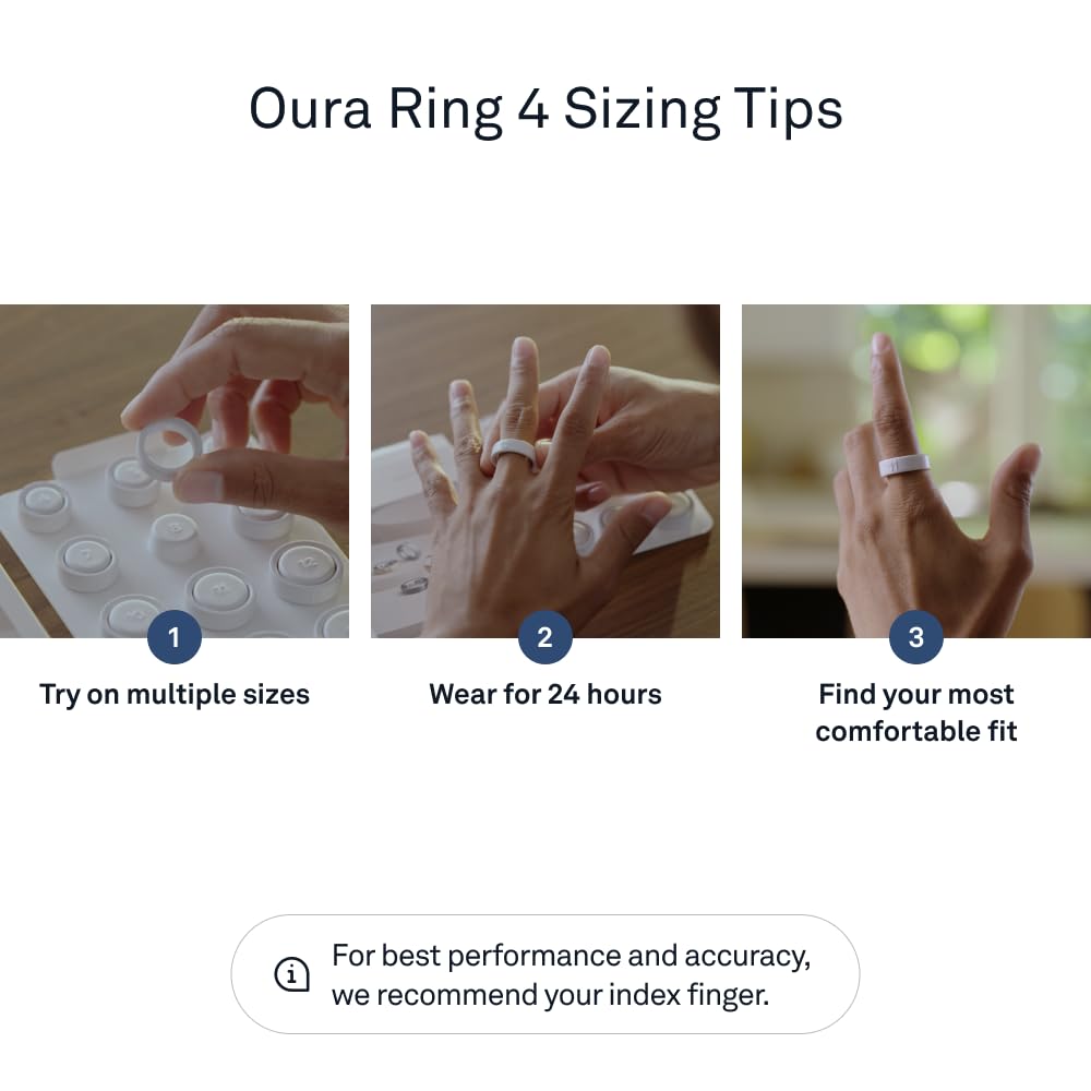 Oura Ring 4 - Gold - Size 8 - Size Before You Buy
