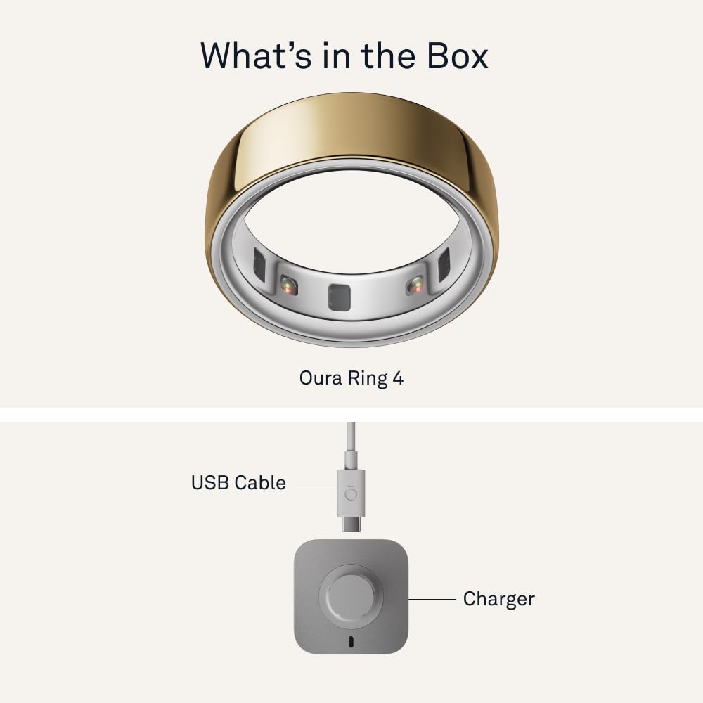Oura Ring 4 - Gold - Size 8 - Size Before You Buy