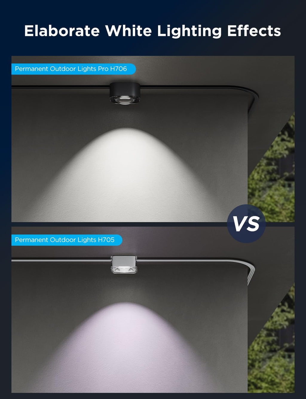 Govee Permanent Outdoor Lights Pro, 200ft with 120 RGBIC LED Lights for Daily and Accent Lighting, 75 Scene Modes for Outdoor Decor, IP67 Waterproof, Works with Alexa, Google Assistant, Matter, White