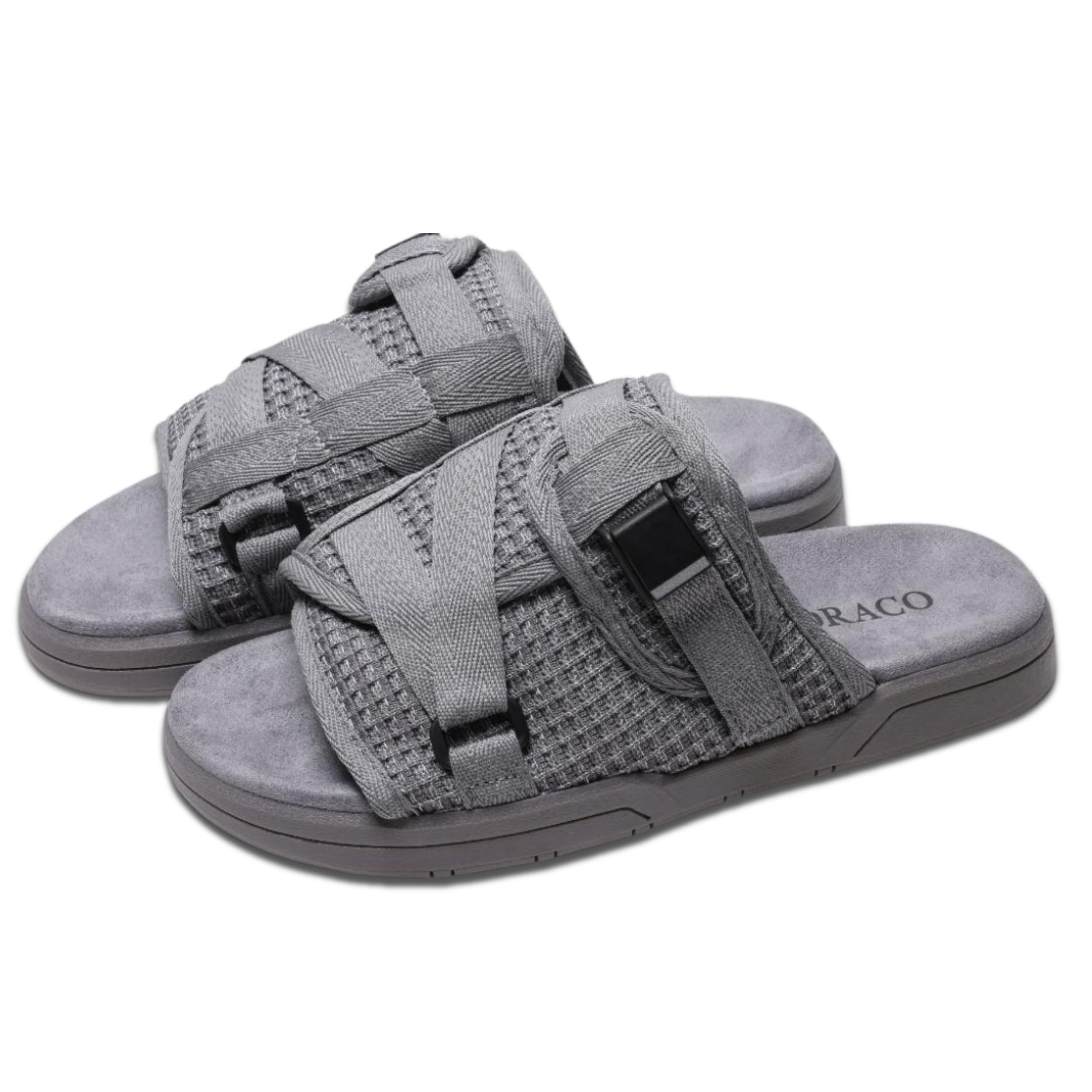 Draco DracoSlides Reflective Slides for Men and Women, Wrapped in Reflective 3M with Adjustable Straps for Wide/Narrow Feet, Sandals with Arch Support & Slip Resistant, Men & Women Footwear, Black