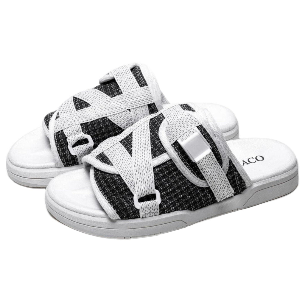 Draco DracoSlides Reflective Slides for Men and Women, Wrapped in Reflective 3M with Adjustable Straps for Wide/Narrow Feet, Sandals with Arch Support & Slip Resistant, Men & Women Footwear, Black