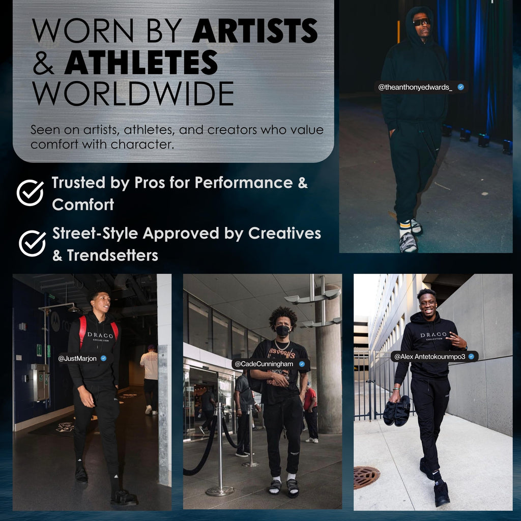 Draco DracoSlides Reflective Slides for Men and Women, Wrapped in Reflective 3M with Adjustable Straps for Wide/Narrow Feet, Sandals with Arch Support & Slip Resistant, Men & Women Footwear, Black