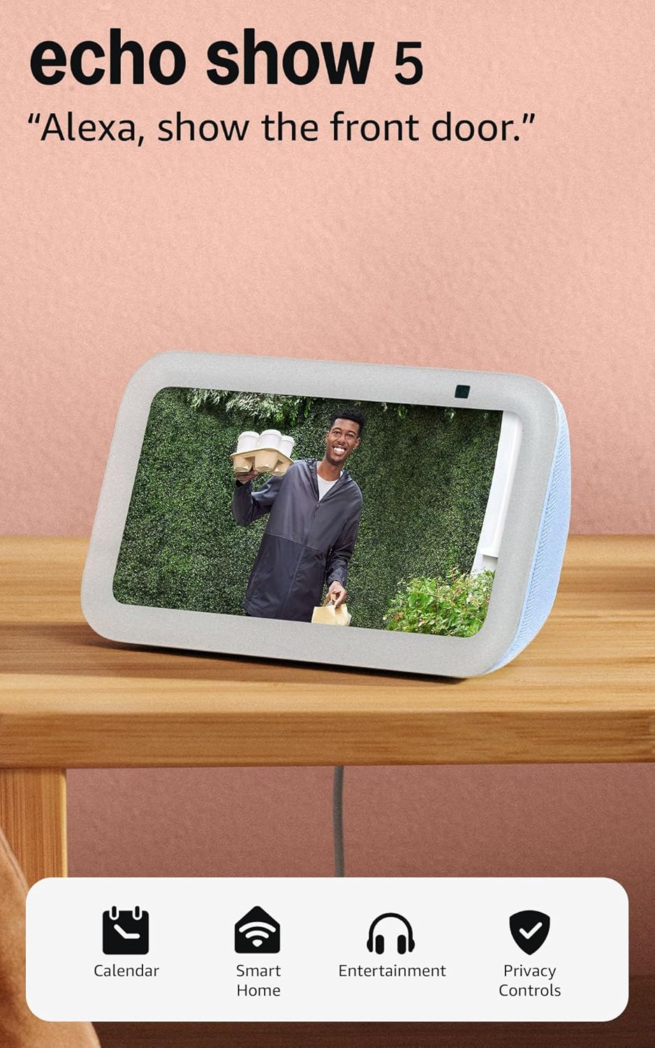 Amazon Echo Show 5 (newest model), Smart display with Alexa+ Early Access, 2x the bass and clearer sound, Charcoal